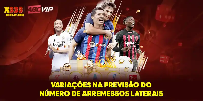 Variações na previsão do número de arremessos laterais Variações na previsão do número de arremessos laterais